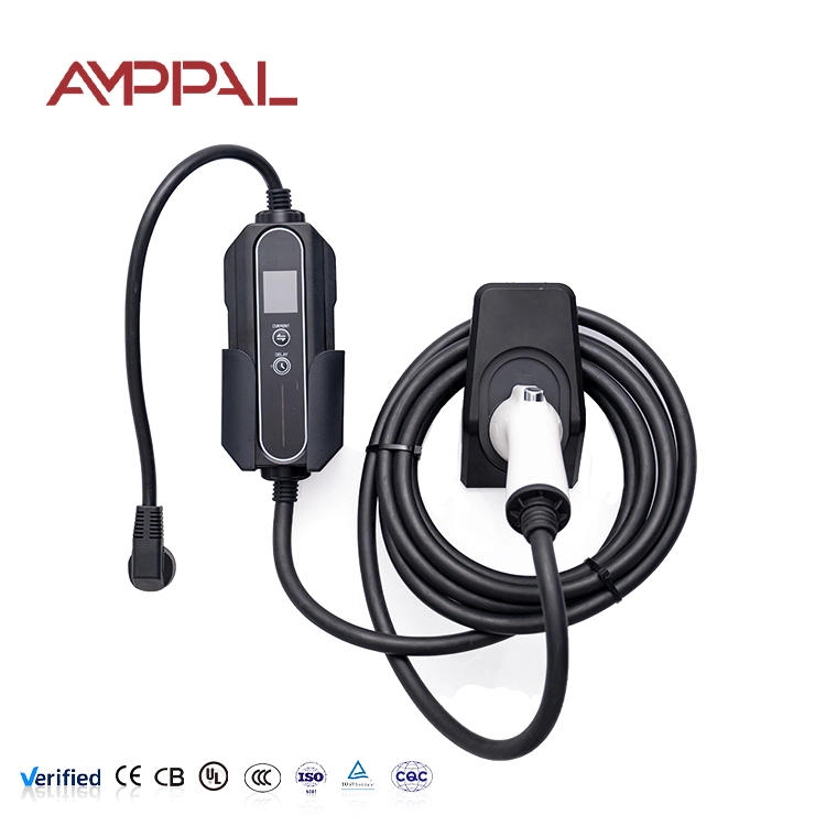 Cargador portátil de CA EV de 11kW con diseño de acrílico para viajes y carga en el hogar