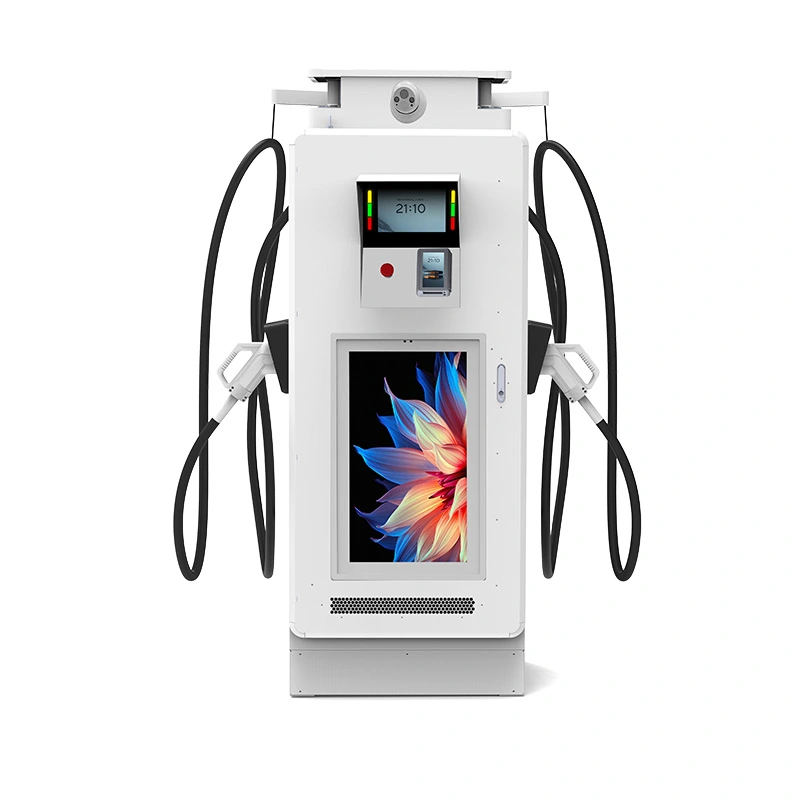 Cargador comercial EV de CC de 120 kW con pantalla digital para estaciones públicas